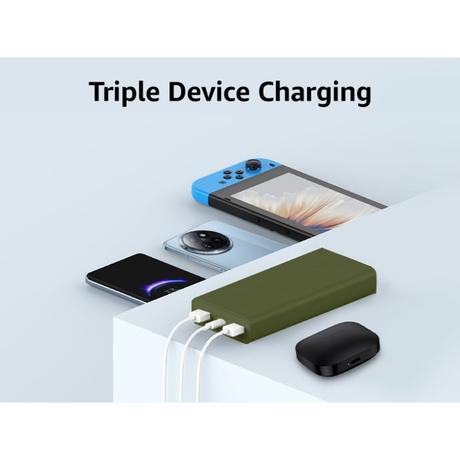 Xiaomi Power Bank 20000 mAh 4i, 33 W Sonic Charge, 2 USB-A & 1 Type-C Port, 3 Device Charging, 2-Way Fast Charging, Low Power Discharge Mode, 12-Layers Safety, Overheat, Over Current, Short-Circuit, Overcharge & Overdischarge Protection, Green-9
