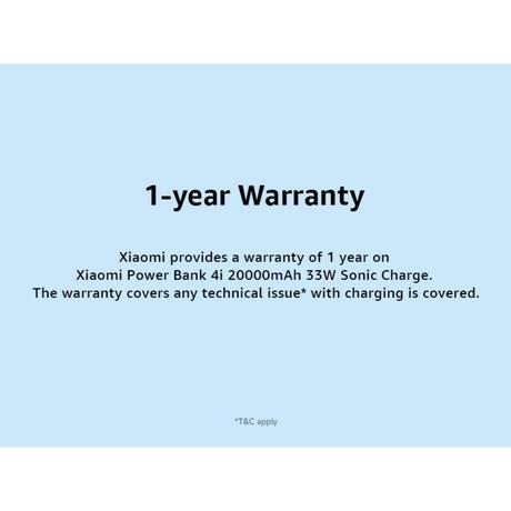 Xiaomi Power Bank 20000 mAh 4i, 33 W Sonic Charge, 2 USB-A & 1 Type-C Port, 3 Device Charging, Two-Way Fast Charging, Low Power Discharge Mode, 12-Layers Safety, Overheat, Over Current, Short-Circuit, Overcharge & Overdischarge Protection, Blue-10