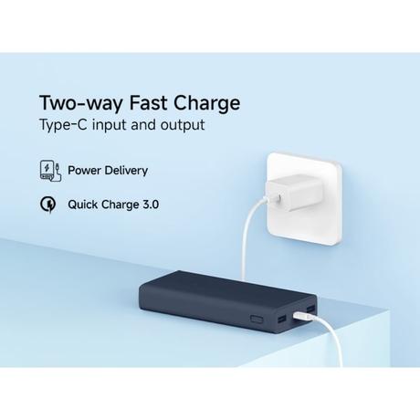 Xiaomi Power Bank 20000 mAh 4i, 33 W Sonic Charge, 2 USB-A & 1 Type-C Port, 3 Device Charging, Two-Way Fast Charging, Low Power Discharge Mode, 12-Layers Safety, Overheat, Over Current, Short-Circuit, Overcharge & Overdischarge Protection, Blue-3