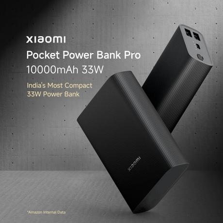 Xiaomi Sonic Charge 10000 mAh 33 W Pocket Power Bank Pro, Black-1