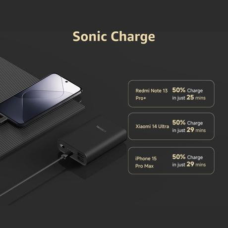 Xiaomi Sonic Charge 10000 mAh 33 W Pocket Power Bank Pro, Black-4