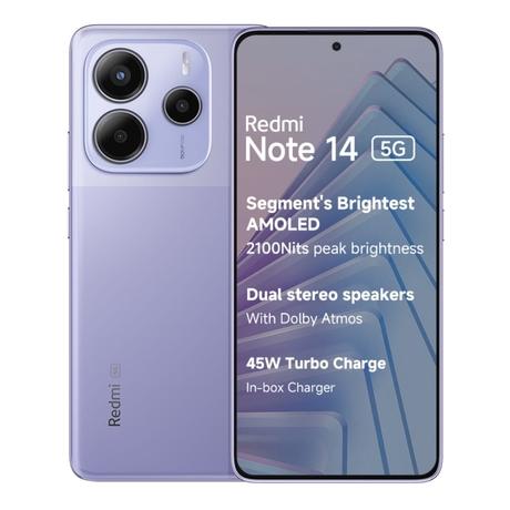 Buy Redmi Note 14 5G 128 GB, 8 GB RAM, Purple, Mobile Phone at