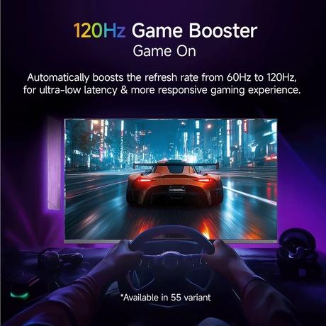Xiaomi FX Series 139.7 cm (55 inch) 4K Ultra HD LED Smart Fire TV 2025 Edition with Alexa built-in, L55MB-FIN-12