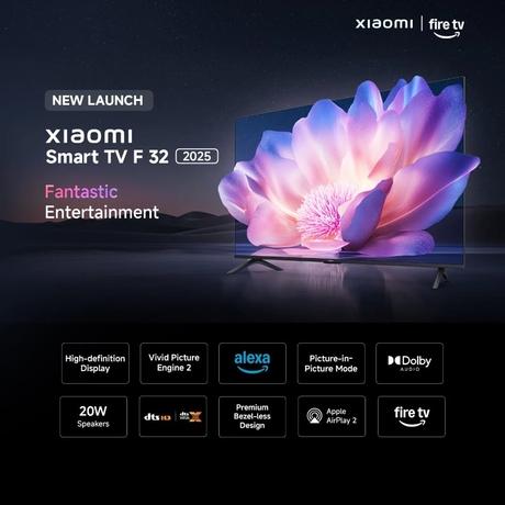 Xiaomi F Series 81.28 cm (32 inch) HD Ready Smart TV, L32MB-FIN-3