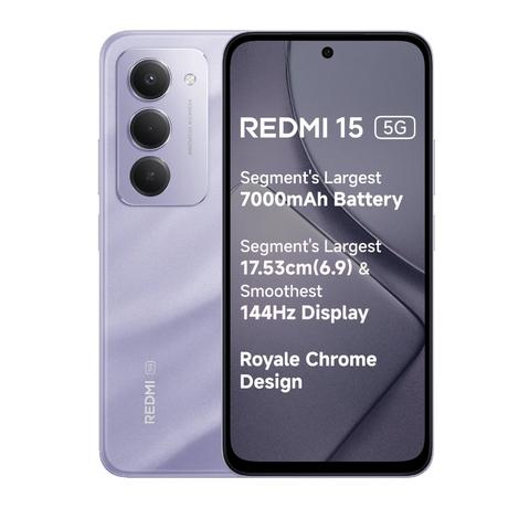 Redmi 15 5G 256 GB, 8 GB RAM, Sandy Purple, Mobile Phone-0