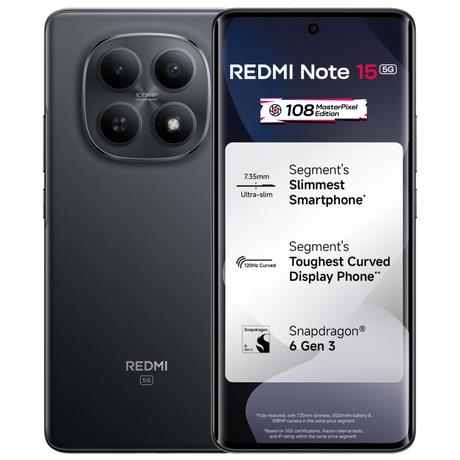 Redmi Note 15 5G 128 GB, 8 GB RAM, Black, Mobile Phone-0