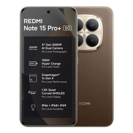 Redmi Note 15 Pro+ 5G 512 GB, 12 GB RAM, Coffee Mocha, Mobile Phone-0