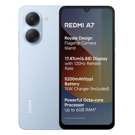 Redmi A7 4G, 64 GB, 3 GB RAM, Sky Blue, Mobile Phone-0