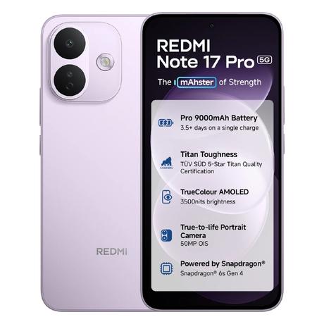 Redmi Note 17 Pro 5G 256 GB, 8 GB RAM, Purple, Mobile Phone-0