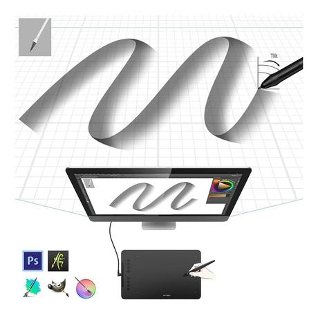 XP-Pen Deco Series Deco 01 V2 Graphic Pen Tablet with Tilt Support-6