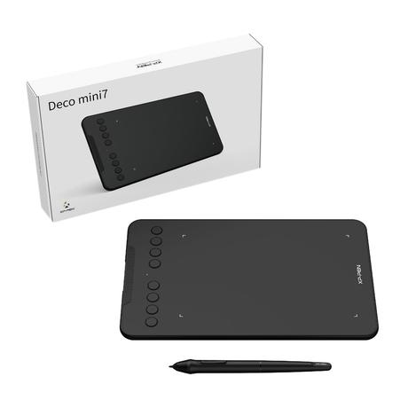 XP-Pen Deco Mini 7 Graphics Tablet with Battery-Free Passive Stylus & Support 8 Customizable Shortcut Keys-3