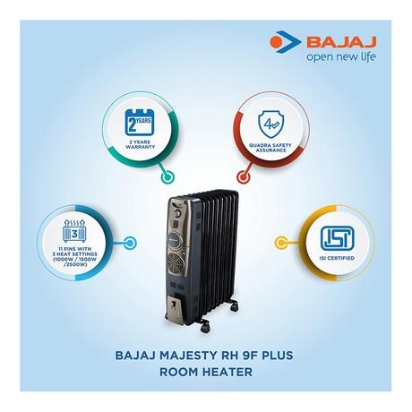 13f Plus Bajaj Majesty Rh 13f Room Heater Oil Filled Radiator