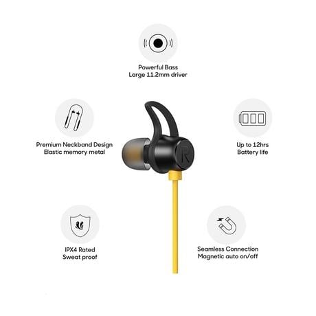 Buy Realme Buds Wireless BT Neckband Earphone, Upto 12 hrs battery