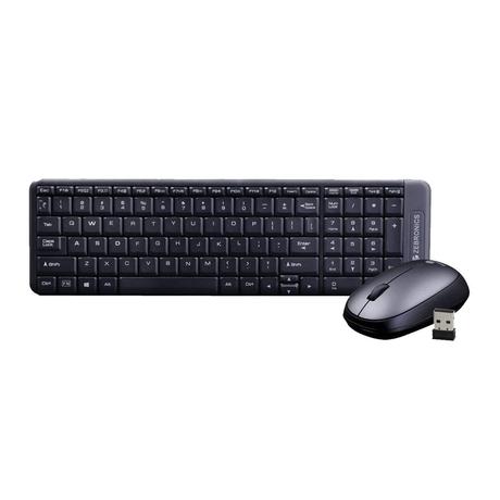 Zebronics Zeb-Companion 104 Wireless Keyboard and Mouse Combo, 100 Keys, Multimedia Keys, Rupee Font Key, Power Saving Mode, 1200 DPI-0