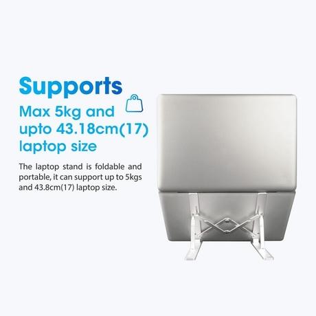 Zebronics A31-NS2000 Laptop Stand with 7 Adjustable Levels for Up to 43.8 cm (17 inch) Laptop-2