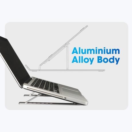 Zebronics A31-NS2000 Laptop Stand with 7 Adjustable Levels for Up to 43.8 cm (17 inch) Laptop-5