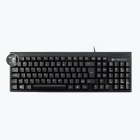 Zebronics ZEB-K35 Wired Keyboard with Spill-proof, Rupee Key-0