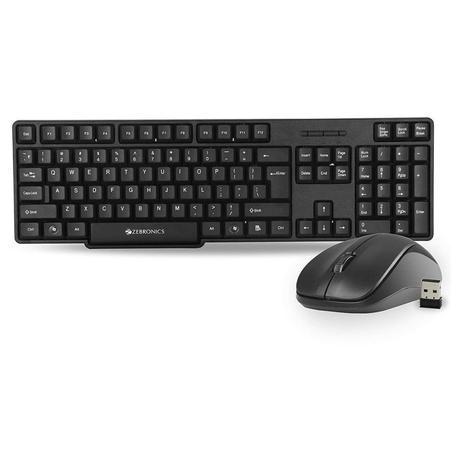 Zebronics Zeb-Companion 107 Wireless Keyboard and Mouse Combo with nano receiver, 2.4 Ghz, 10 m range, 1200 DPI-0