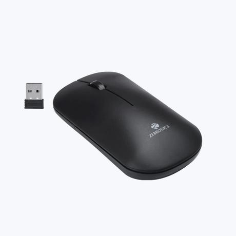 Zebronics Zeb-Dazzle Wireless Mouse with Nano Receiver, Matte Finish (Black)-0