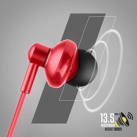Zebronics Zeb-Buds 10 Wired Earphones with Mic and a Multi-function Button, Lightweight, Strong and long lasting cable, Metal design, Red-5