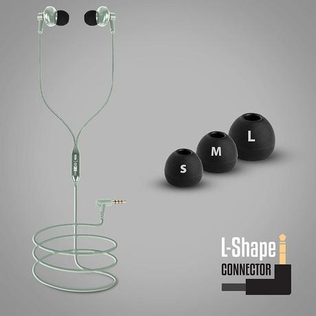 Zebronics Zeb-Buds 10 Wired Earphones with Mic and a Multi-function Button, Lightweight, Strong and long lasting cable, Metal design, Green-3