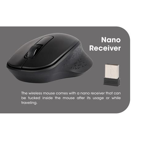 Zebronics Zeb-Ako Wireless mouse with Built-in nano receiver, 3 button Control (Black)-0