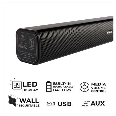 Zebronics Zeb Vita Pro Stereo Soundbar, Black, 24 Watts-1