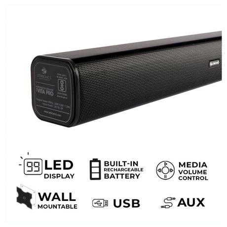 Zebronics Zeb Vita Pro Stereo Soundbar, Black, 24 Watts-1