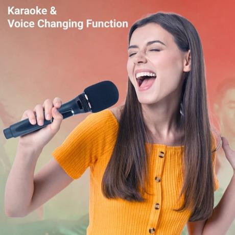 Zebronics Party Speaker Zeb_Blow, 64 W output, RGB lights, 6 hrs Backup, Wireless Mic, Karaoke, Voice Change, Guitar Input, Remote Control-4