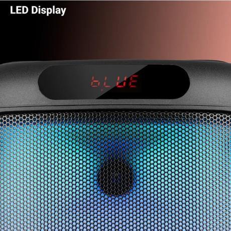 Zebronics Party Speaker Zeb_Blow, 64 W output, RGB lights, 6 hrs Backup, Wireless Mic, Karaoke, Voice Change, Guitar Input, Remote Control-9