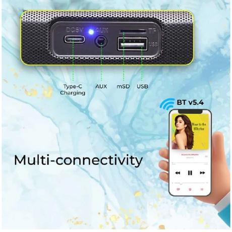 Zebronics Portable 15 W Bluetooth Speaker (Melo Black)-4