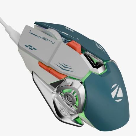 Zebronics Transformer M Plus Wired Gaming Mouse, Grey and Blue-0