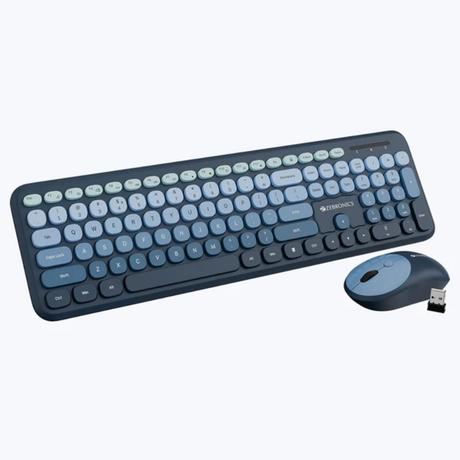 Zebronics Companion 302 Wireless Keytboard and Mouse Combo, Dark Blue-0
