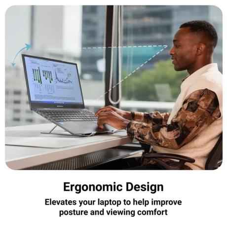 Zebronics Lite Laptop Stand, Silver A75-NS2000-6