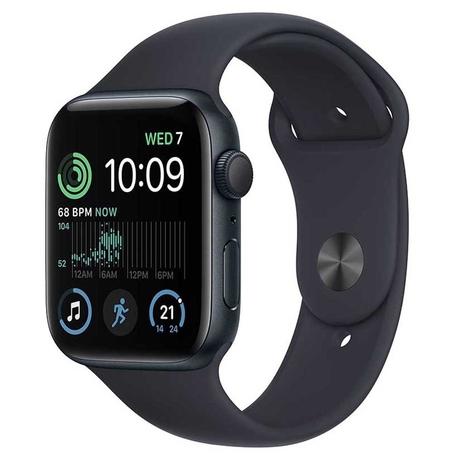 Apple Watch SE (2nd Generation) GPS 44mm Midnight Aluminium Case with  Midnight Sport Band, 3rd Gen Optical Heart Sensor, Crash Detection, Fall