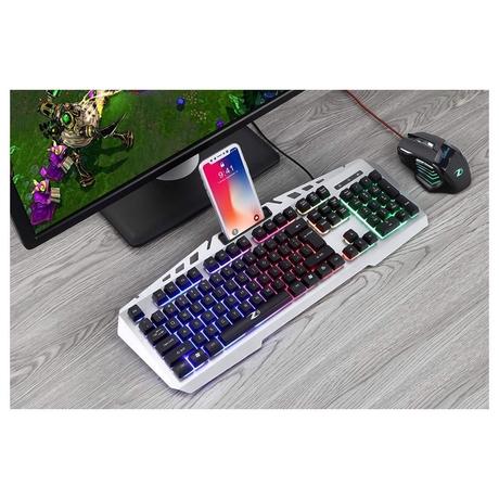 Zoook Combat Pro Zoook Wired Gaming Keyboard and Mouse Combo (Silver)-3