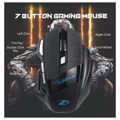 Zoook Combat Pro Zoook Wired Gaming Keyboard and Mouse Combo (Silver)-5