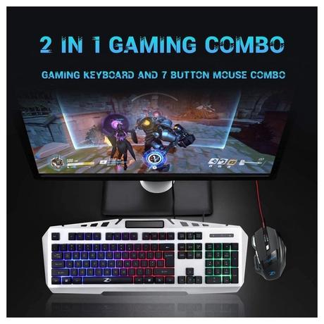 Zoook Combat Pro Zoook Wired Gaming Keyboard and Mouse Combo (Silver)-6