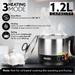 Agaro Esteem Multipurpose Electric Kettle 1.2 L 600 W, Stainless Steel, Egg Rack & Grill Rack, 3 Heating Modes, Boiling Water, Tea, Coffee, Oats, Noodles and Soup-2