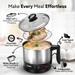 Agaro Esteem Multipurpose Electric Kettle 1.2 L 600 W, Stainless Steel, Egg Rack & Grill Rack, 3 Heating Modes, Boiling Water, Tea, Coffee, Oats, Noodles and Soup-4