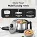 Agaro Esteem Multipurpose Electric Kettle 1.2 L 600 W, Stainless Steel, Egg Rack & Grill Rack, 3 Heating Modes, Boiling Water, Tea, Coffee, Oats, Noodles and Soup-5