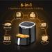 Agaro Galaxy Digital Air Fryer 4.5 L 1400 W, 7 Preset Programs, Touch Display, 360 degree Air Circulation, Bake Roast Toast Reheat-3