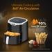 Agaro Galaxy Digital Air Fryer 4.5 L 1400 W, 7 Preset Programs, Touch Display, 360 degree Air Circulation, Bake Roast Toast Reheat-4