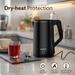 Agaro Elegant Electric Kettle 1.8 L 1500 W Stainless Steel, Large Capacity Fast Boil Water Heater, Double Layer Body, Auto Shut Off Tea and Coffee Kettle-6 Agaro Elegant Electric Kettle 1.8 L 1500 W Stainless Steel, Large Capacity Fast Boil Water Heater, Double Layer Body, Auto Shut Off Tea and Coffee Kettle-6
