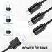Ambrane Trio-11 3-in-1 Fast Charging 2.1A Unbreakable Braided Cable (Black)-6