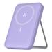 Ambrane AeroSync 10000 mAh Power Bank 11 with stand, 22.5 W Wired and 15W Wireless Fast Charging, Dual Wired Output 1 USB & 1 Type C, MagSafe Compatible, LED Indicators, Cable Included, Purple-1