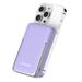 Ambrane AeroSync 10000 mAh Power Bank 11 with stand, 22.5 W Wired and 15W Wireless Fast Charging, Dual Wired Output 1 USB & 1 Type C, MagSafe Compatible, LED Indicators, Cable Included, Purple-2