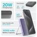 Ambrane AeroSync 10000 mAh Power Bank 11 with stand, 22.5 W Wired and 15W Wireless Fast Charging, Dual Wired Output 1 USB & 1 Type C, MagSafe Compatible, LED Indicators, Cable Included, Purple-4