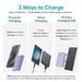 Ambrane AeroSync 10000 mAh Power Bank 11 with stand, 22.5 W Wired and 15W Wireless Fast Charging, Dual Wired Output 1 USB & 1 Type C, MagSafe Compatible, LED Indicators, Cable Included, Purple-7