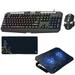 EvoFox Deathray Gaming 4 in 1 Wired Keyboard, Mouse, Desk Pad, Cooling Pad Combo, Black-1